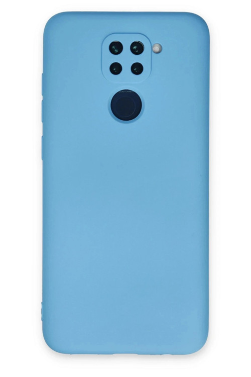 Xiaomi Redmi Note 9 Kılıf Nano içi Kadife Silikon - Mavi-(5796)