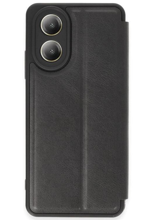 Oppo A38 Kılıf Flip Cover - Siyah-(5796)