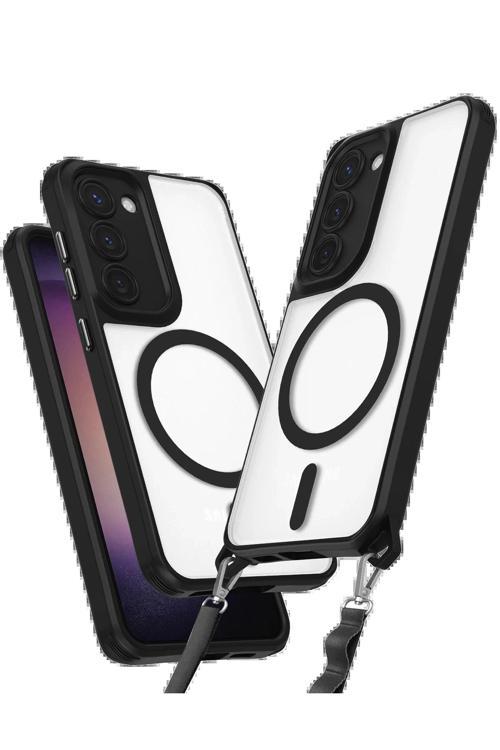 Samsung Galaxy S23 Kılıf Enka Magsafe Silikon Kılıf - Siyah-(5796)