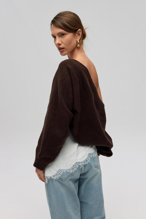 Ardor Uzun Kollu Kahve Triko Bolero