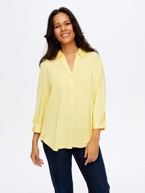 Polo Yaka Kadın Uzun Kollu T-Shirt BW26TSH004