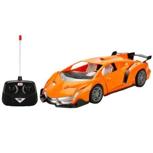 1:18 Ölçek USB Şarjlı Işıklı Fonksiyonel Turuncu Lambo Oyuncak Araç 