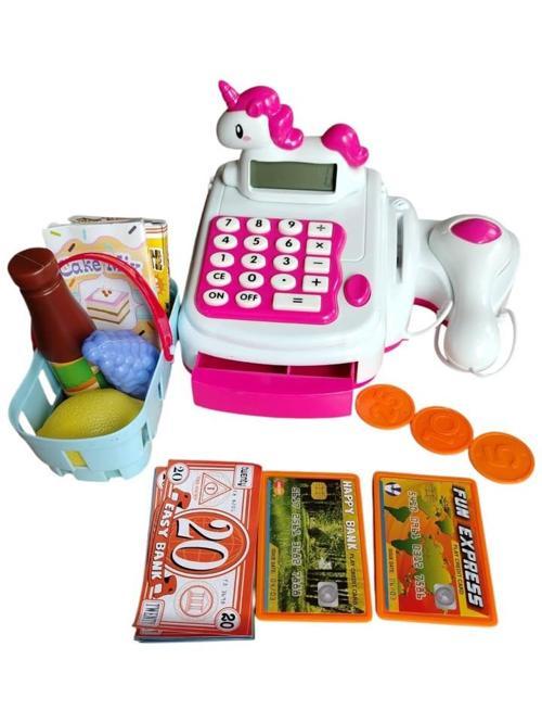 Pilli Işıklı Sesli Unicorn Oyuncak Yazar Kasa