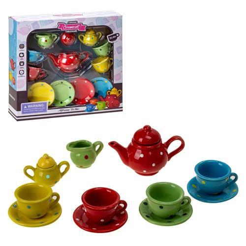 12 Parça Oyuncak Metal Çay Seti 
