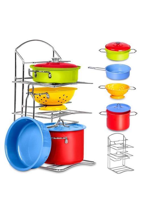 Mini Eğitici Evcilik Mutfak Kız Çocuk Oyuncak Seti Sofra Takımı 