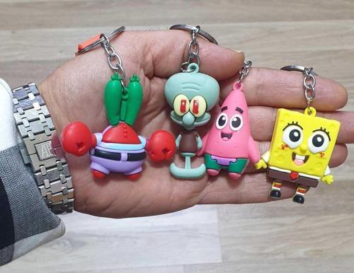 Sünger Bop Figür Oyuncak Sponge Bop Patrick Bay Yengeç Squidward Dokunaç 4 Lü Set