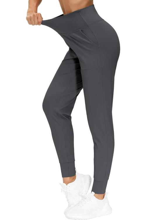 Kadın Yüksek Bel Yoga Koşu Egzersiz Joggers Hafif Eşofman Altı