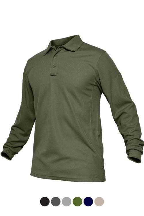 Erkek Jersey Golf Polo Gömlek  Pike Performans Taktik Askeri Uzun Kollu T-Shirt