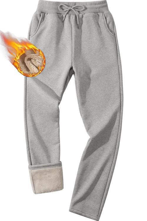 Erkek Ultra Termal Kışlık Sherpa Astarlı Aktif Koşu Normal Paça Jogger Eşofman Altı