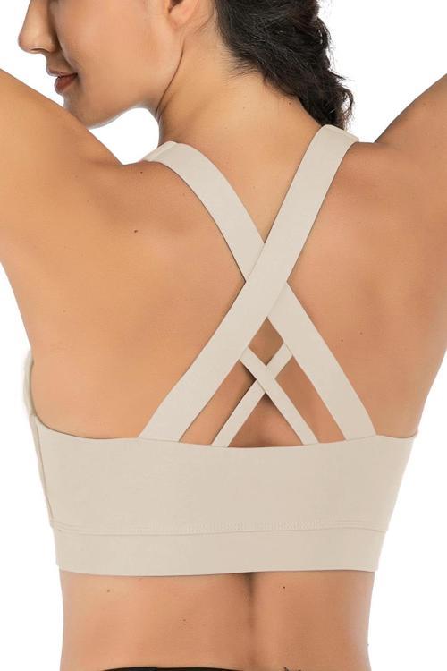Kadın Çarpraz Sırt Detaylı Criss Cross Kaplı Yoga Egzersiz Fitness Spor Sütyeni