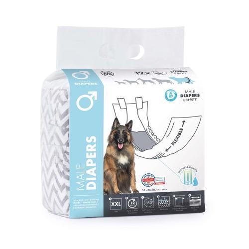 DIAPERS ERKEK KÖPEKLER İÇİN KÜLOT (XXL) 12Lİ