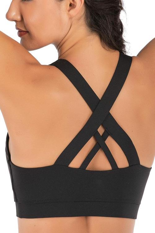 Kadın Çarpraz Sırt Detaylı Criss Cross Kaplı Yoga Egzersiz Fitness Spor Sütyeni