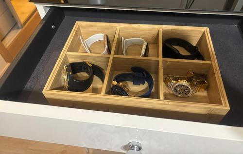 Bambu kozmetik makyaj düzenleme kutusu - çok amaçlı saat organizer düzenleyici