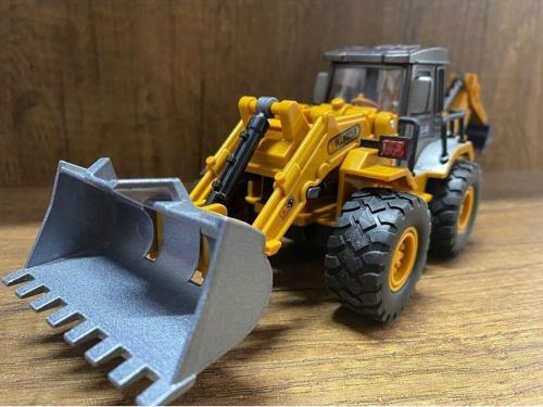 Metal Iş Makineları Ekskavatör Kepçe Burun Ve Kepçe Hareketlidir Oyuncak Iş Makinesi Kepçe