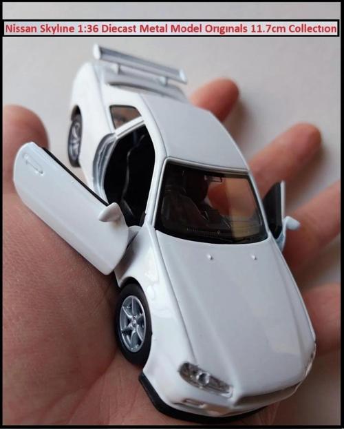 Nissan Skyline Gtr R34 Ares 1.36 Diecast Orjinal Metal Araba Kapı Açılır Pullback Beyaz