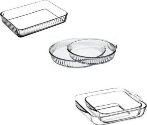 Borcam Fırın Tepsisi - 5'li Borcam Set 159028-5 088oa 091oa 061oa Fma03121 Fma04596 322