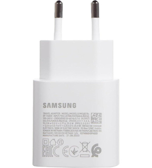 Samsung Day Samsung Uyumlu Ta800 Type-C Hızlı Şarj Aleti Kablo Set 25W Beyaz Garantili 2