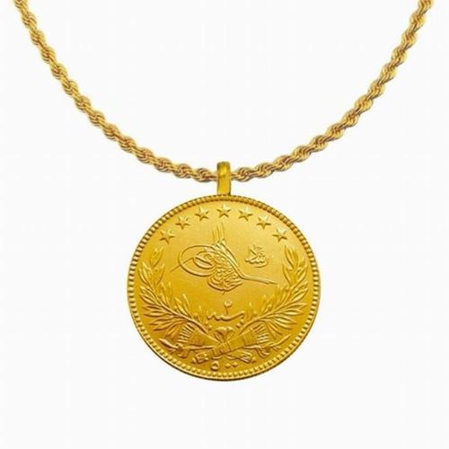 Gerçek Altın Görünümlü imitasyon Cumhuriyet Tam ATA Kolye (KARGO BEDAVA)