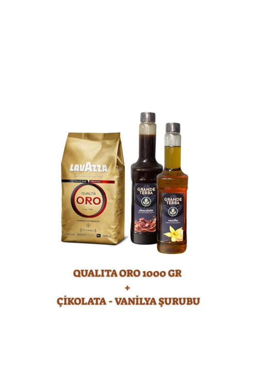 Qualità Oro Kahve Ve Grande Terra Çikolata Ve Vanilya Şurup ( 2 X 750 Ml) Seti