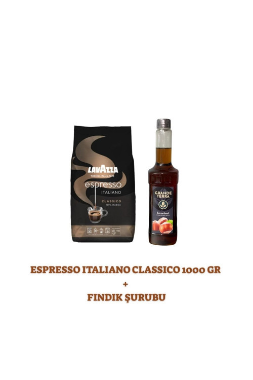 Espresso Italiano Classico 1000 Gr + Grande Terra Fındık Şurubu (750 Ml) Seti
