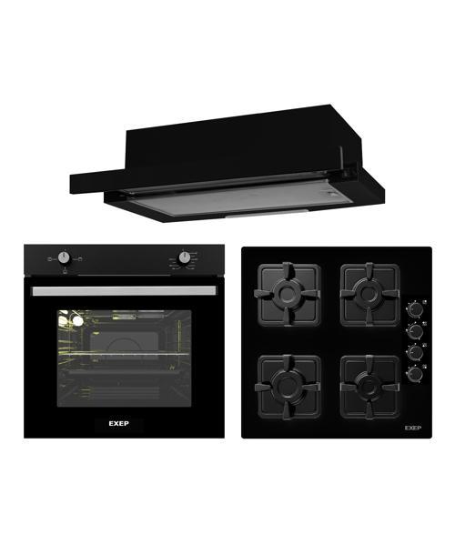 İVORY SİYAH 3 LÜ ANKASTRE SET (E5E-EO320-EF200)