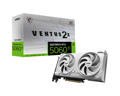 GEFORCE RTX 5060 TI 16G VENTUS 2X OC WHITE PLUS GDDR7 128B DX12 PCIE 5.0 X16 (3XDP 1XHDMI) Ekran Kartı