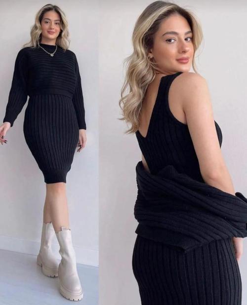 Yarasa kol triko ikili takım