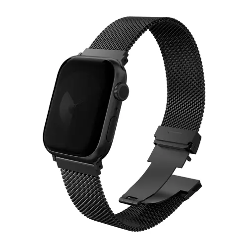 Dante Pro Watch 44/45/46/49mm Çelik Örgü Kordon – Siyah