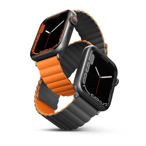 Revix Reversible Watch 44/45/46/49mm Manyetik Kordon - Gri-Turuncu