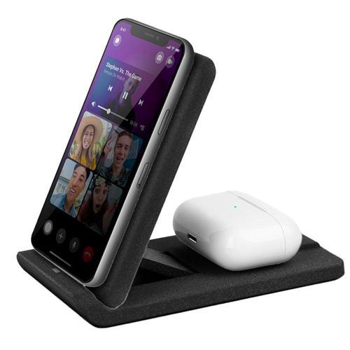 Vertex Duo 2in1 MagSafe 15W Şarj Standı - Siyah