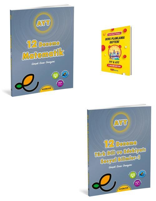 Endemik AYT Matematik ve Edebiyat Denemeleri + Planlama Defteri