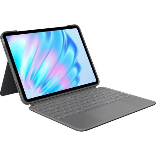 Combo Touch 11 inç iPad Air M2 ile Uyumlu Türkçe Klavyeli Tablet Kılıfı - Gri