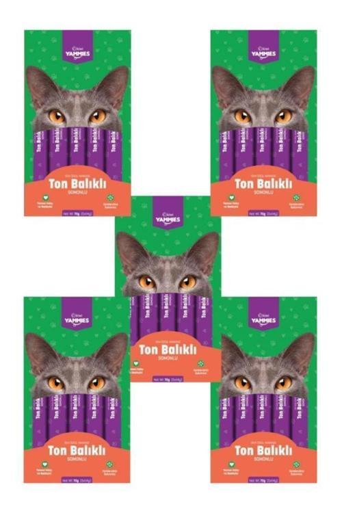 Kiwi Yammies 5x14 gr 5 Paket Ton Balıklı Somonlu Sıvı Ödül Maması