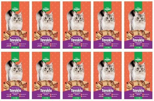 Kiwi Yammies Tavuklu Morina Balığına Sarılmış Kedi Ödül Maması *10 Paket