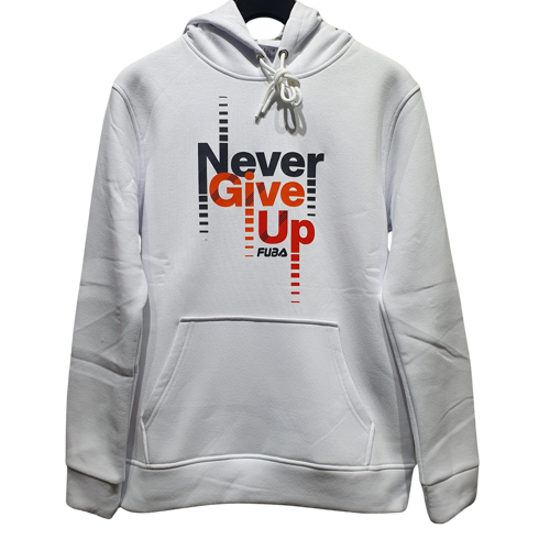 Kapşonlu Sweat Never Beyaz