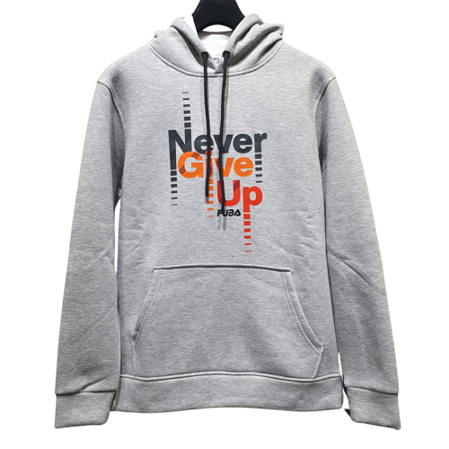 Kapşonlu Sweat Never Gri