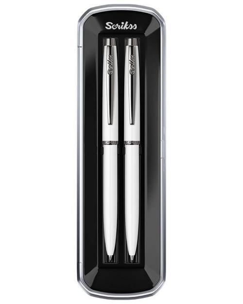 108 Prestige Tükenmez Versatil İkili Kalem Set Beyaz Kristal Kutu