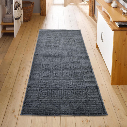 Pandora Yumuşak Peluş Shaggy Gri Çocuk Odası Oturma Odası Salon Mutfak Koridor Halısı Yolluk 1102O