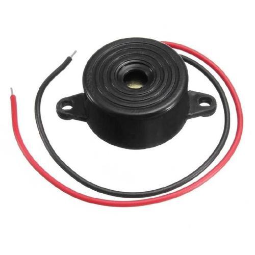 3-24V Devreli 22.6mm Kulaklı Buzzer - Siyah