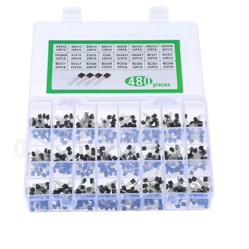 480 Adet Transistör Seti TO-92 Kılıf 24 Çeşit - Kutulu