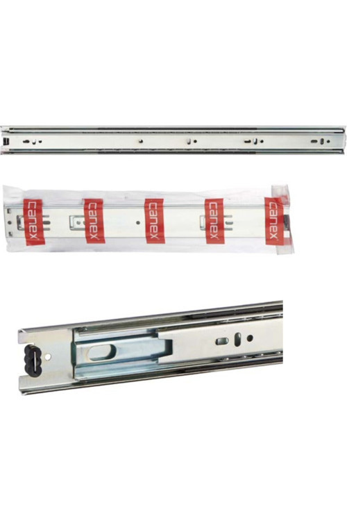 En 43 Mm Teleskopik Bilyalı Çekmece Rayı Kaplamalı - 30 Cm (3 Takım)