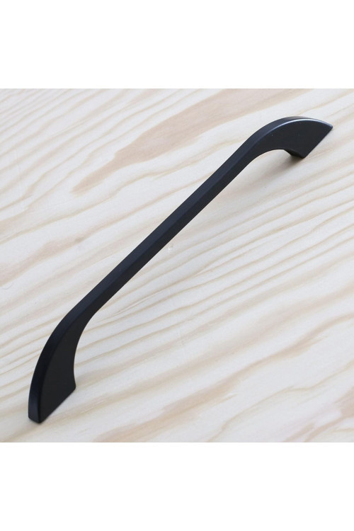 Beren Kulp Siyah 128-160 Mm Metal Mobilya Mutfak Çekmece Dolabı Dolap Kulpları Kapak Kulbu (10 Adet)