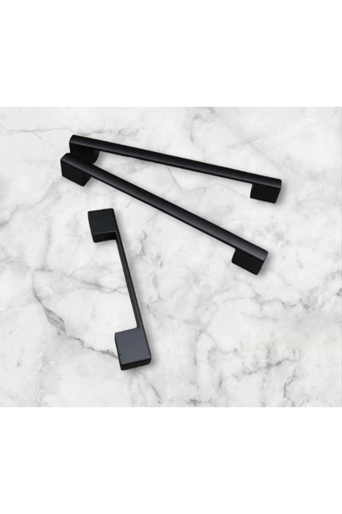 160 Mm Siyah Metal Mutfak Mobilya Çekmece Mutfak Dolap Dolabı Kulp Kapak Kulbu (4 Adet)