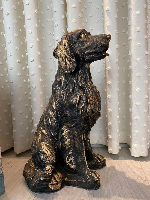 Dekoratif Golden Köpek Biblo Avcı Köpeği Heykel