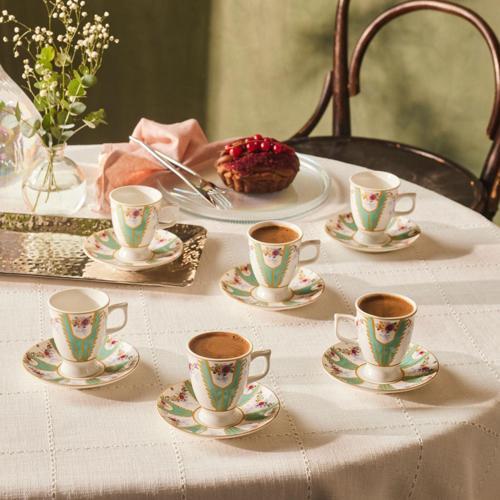 Dila 6 Kişilik Kahve Fincan Takımı 80 ml