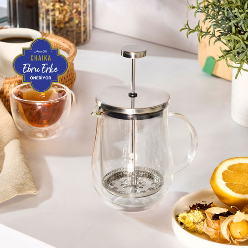 x Ebru Erke Pia Kiku Çift Cidarlı French Press 350 ml