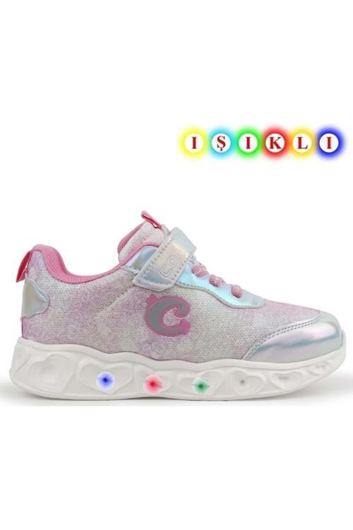 Yuki Cırtlı Işıklı Kız Çocuk Günlük Spor Ayakkabı