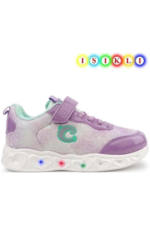 Yuki Cırtlı Işıklı Kız Çocuk Günlük Spor Ayakkabı