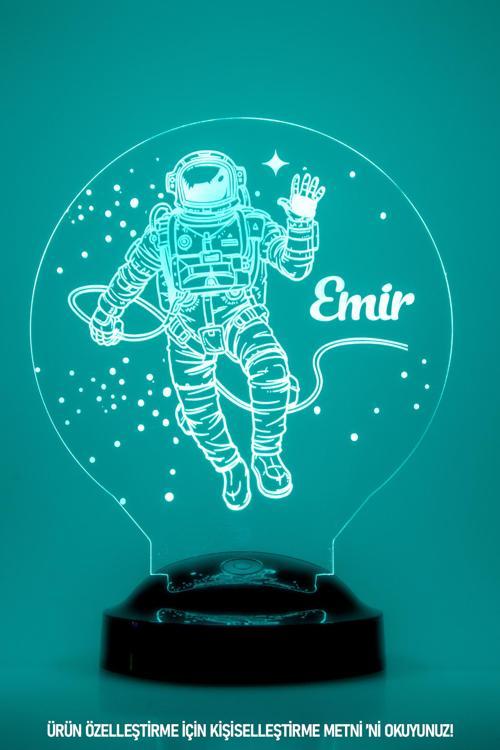 Astronot 3 Boyutlu Kişiye Özel Konsept Hediye Led Lamba
