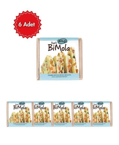 Bimola Beyaz Çikolata Karışık Meyveli 70 gr 6'lı Avantaj Paketi